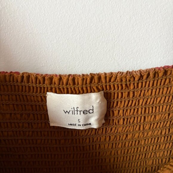 Aritzia Wilfred Tempest Dress in Brown Maplewood Chestnut Size Small - Picture 6 of 7